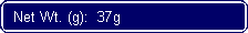 Flowchart: Alternate Process: Net Wt. (g):  37g
