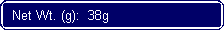 Flowchart: Alternate Process: Net Wt. (g):  38g