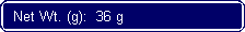 Flowchart: Alternate Process: Net Wt. (g):  36 g