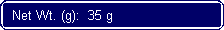 Flowchart: Alternate Process: Net Wt. (g):  35 g