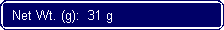 Flowchart: Alternate Process: Net Wt. (g):  31 g