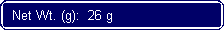 Flowchart: Alternate Process: Net Wt. (g):  26 g
