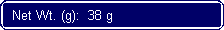 Flowchart: Alternate Process: Net Wt. (g):  38 g