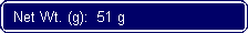 Flowchart: Alternate Process: Net Wt. (g):  51 g