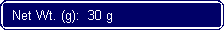 Flowchart: Alternate Process: Net Wt. (g):  30 g